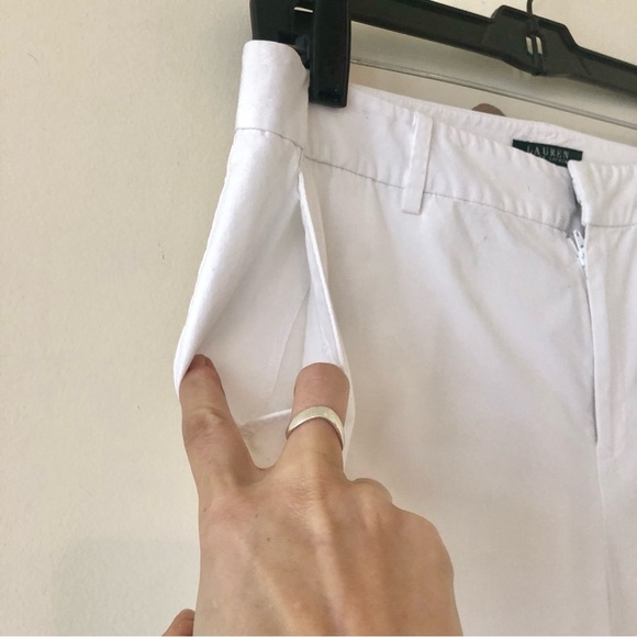 Lauren Ralph Lauren White Cotton Pants Size 10 - Picture 3 of 7